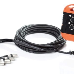Bespeco XTRA800L10 Stage Box, xlr, Black and Orange