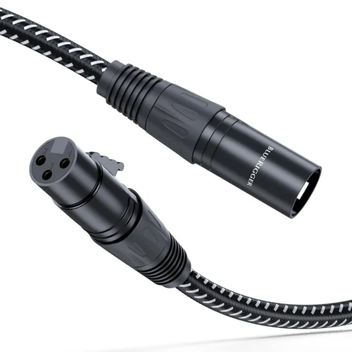 BlueRigger Premium XLR Pro Male to Female Balanced Shielded Cable (50 Feet/15 Meters) for Mic, Amplifier Mixer, Recording Studio, Speaker Systems and Foot Switch Pedal