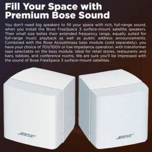 Bose Professional FreeSpace 3 Surface-Mount Satellite Speakers – White Pair