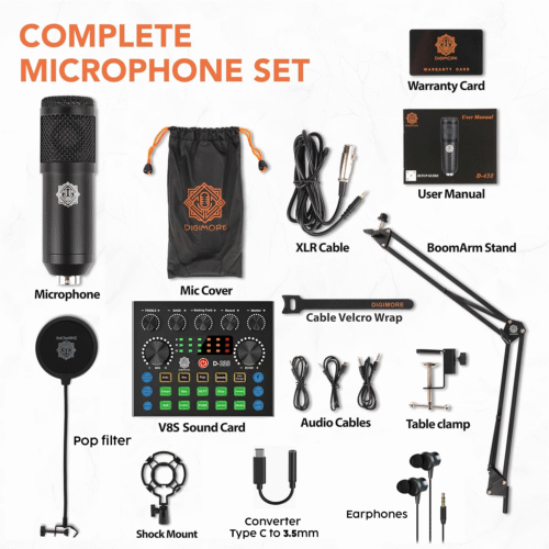 Digimore D 430 Condenser Mic Kit with V8 Sound Card