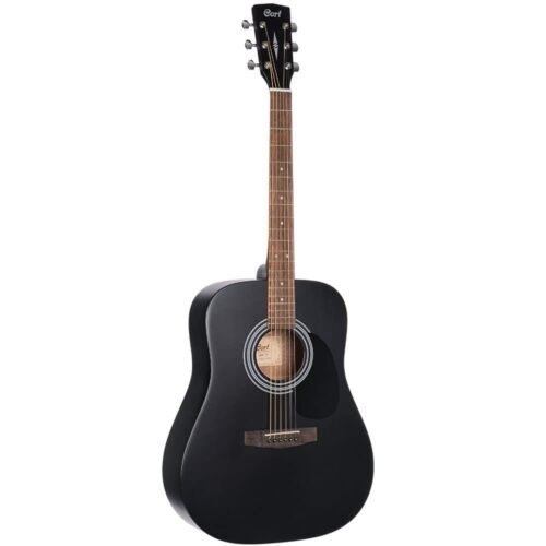 Cort AD810 Dreadnought Acoustic Guitar – Black Satin