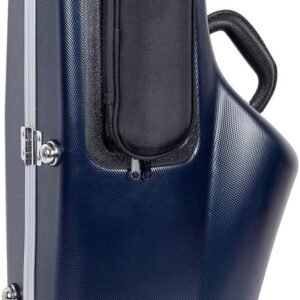 Crossrock CRA862ASBL ABS Alto Saxophone Hard Case with Removable Shoulder Strap, Accessory Pocket, Locking Latch (Blue)
