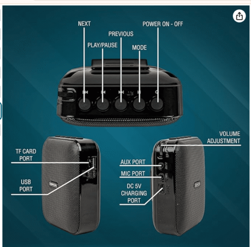 Digimore D 1210 Bluetooth Voice Amplifier 10W Portable PA System Digimore D 1210 Bluetooth Voice Amplifier 10W Portable PA System