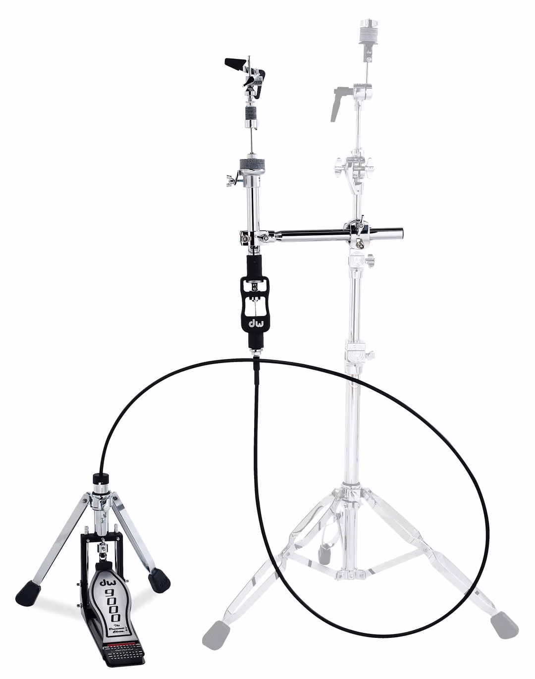 DW 9000 Series Remote Cable Hi-Hat Stand w/ MG-1, MG-2, 505 and Bag – 8ft