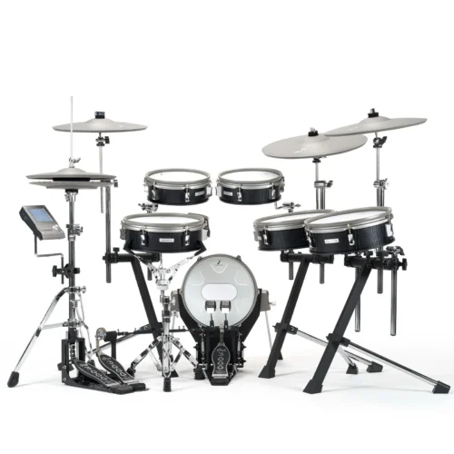 EFNOTE 5X Electronic Drum Set - Black Oak - Hardware Set and Artesia Accessory Pack and HiHat Stand