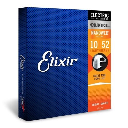 Elixir 12077 Nanoweb Electric Guitar Strings 10-52 Elixir 12077 Nanoweb Electric Guitar Strings 10-52