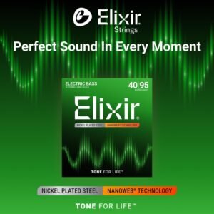Elixir 14002 Nanoweb Coating Nickel Plated Steel Bass Guitar 4 String Super Light, Long Scale .040-.095 Gauges Elixir 14002 Nanoweb Coating Nickel Plated Steel Bass Guitar 4 String Super Light, Long Scale .040-.095 Gauges