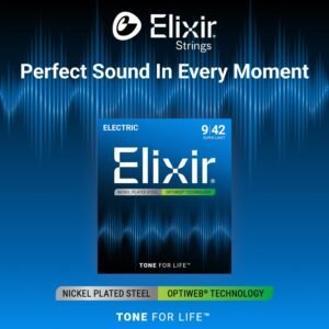 Elixir Strings 19002 Electric Guitar With Optiweb Coating, Super Light (.009-.042) Elixir Strings 19002 Electric Guitar With Optiweb Coating, Super Light (.009-.042)