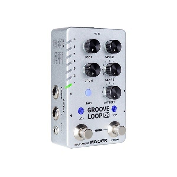 f4d07694-064c-46fc-af2c-0fcf78f86f93.jpg Mooer Groove Loop X2 Stereo Looper & Drum Machine Pedal