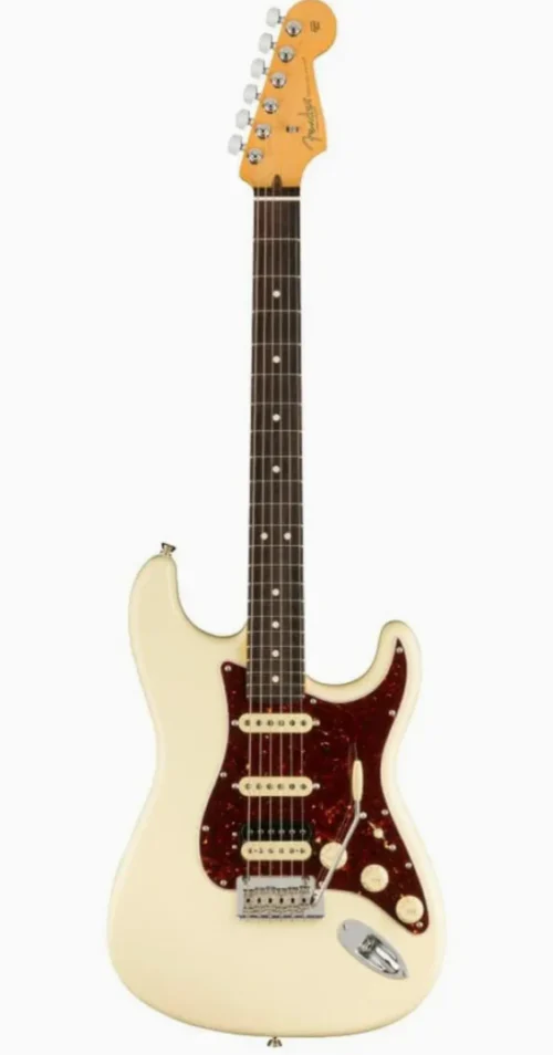 Fender 0113910705 AM Pro II Strat HSS Olympic White Electric Guitar Fender 0113910705 AM Pro II Strat HSS Olympic White Electric Guitar