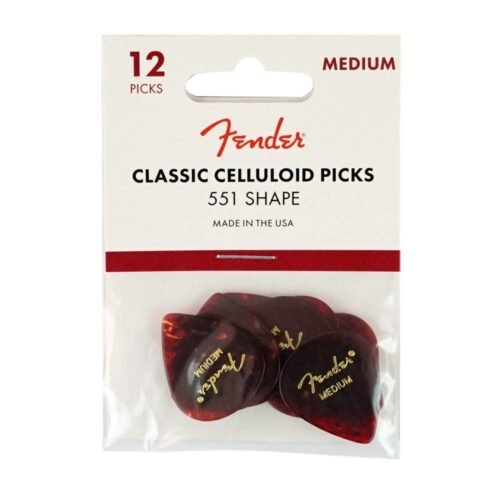 Fender 551 Celluloid Guitar Picks 12 Medium 1980551800