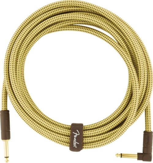Fender Instrument Cable Deluxe Series Angled 15Ft Tweed 990820086