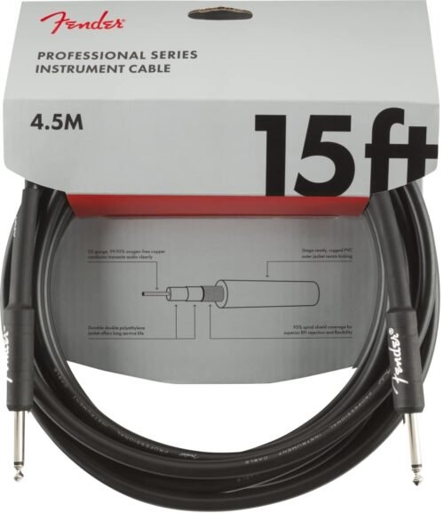 Fender Instrument Cable Professional Series 15Ft Black 990820021