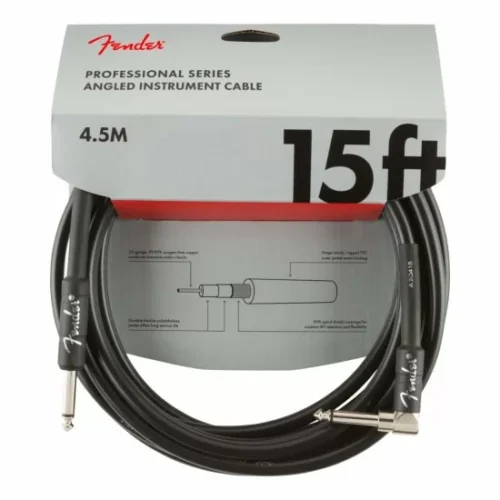 Fender Professional Series Instrument Cables Straight/Angle 15 Black 990820059