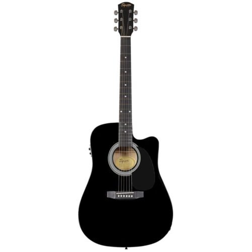 Fender Squier Acoustic Guitar Cutaway Electronics SA-105CE Black- 930307006 Fender Squier Acoustic Guitar Cutaway Electronics SA-105CE Black- 930307006