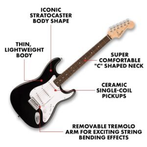 Fender Squier Debut Series Strat Lrl Wpg Black 379600506 Fender Squier Debut Series Strat Lrl Wpg Black 379600506