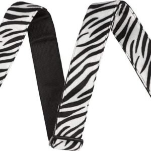 Fender Wild Animal Print Guitar Strap, 2in, Zebra 990601051