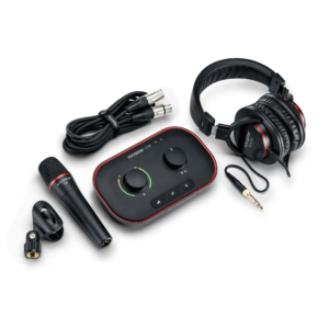 Focusrite Vocaster Two Studio USB C Podcasting Audio Interface Bundle