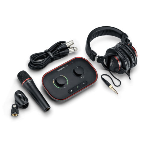 Focusrite Vocaster Two Studio USB C Podcasting Audio Interface Bundle
