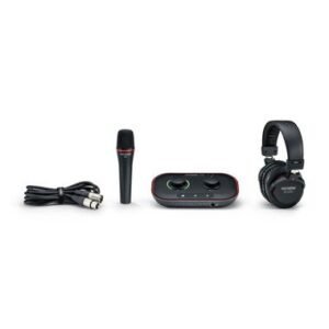 Focusrite Vocaster Two Studio USB C Podcasting Audio Interface Bundle