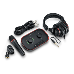 Focusrite Vocaster Two Studio USB C Podcasting Audio Interface Bundle