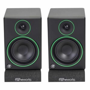 Gator Frameworks Acoustic Foam Isolation Pads for Small Studio Monitors, Fits Most Speaker Stands, Desktops and Bookshelfs 2-Pack (GFW-ISOPAD-SM)