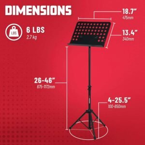 Gator Frameworks GFW-MUS-0500 Lightweight Sheet Music Stand