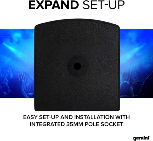 Gemini Sound ZRX-S18P 18" 1600W Powered Subwoofer – Black