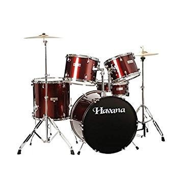 Havana HV-522 5Pcs Acoustic Drum Kit - Wine Red