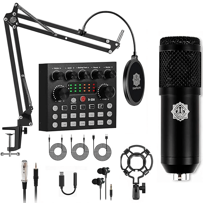 Digimore D-430 Condenser Mic Kit with V8 Sound Card