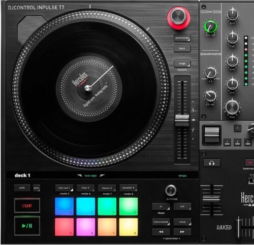Hercules DJ Control Inpulse T7 2 Deck Motorized DJ Controller Black Hercules DJ Control Inpulse T7 2 Deck Motorized DJ Controller Black