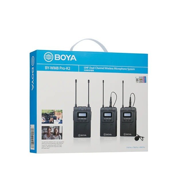 BOYA BY-WM8 Pro-K2 UHF Dual-Channel Wireless Microphone System