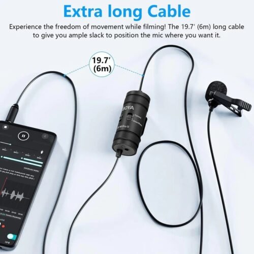 BOYA By-M1 Pro II Lavalier Auxiliary Microphone BOYA By-M1 Pro II Lavalier Auxiliary Microphone