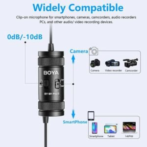 BOYA By-M1 Pro II Lavalier Auxiliary Microphone BOYA By-M1 Pro II Lavalier Auxiliary Microphone