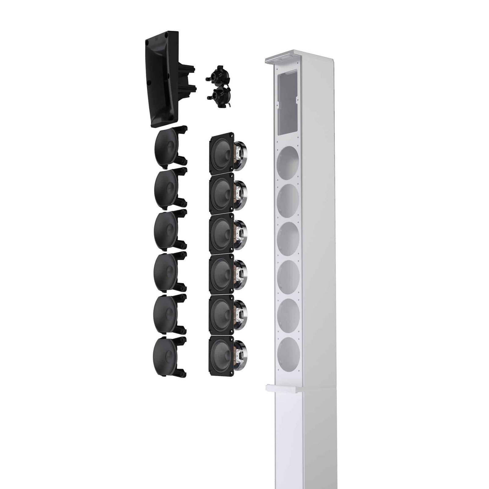 LD System MAUI Portable cardioid column PA system, White