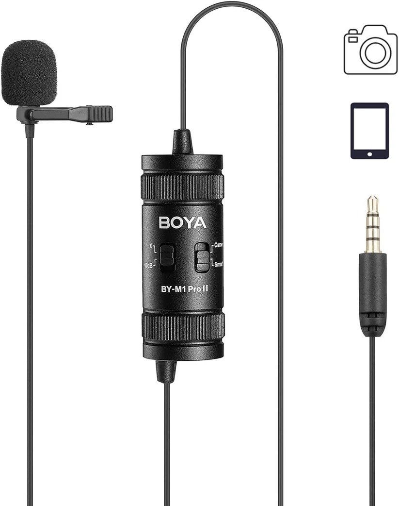 BOYA By-M1 Pro II Lavalier Auxiliary Microphone