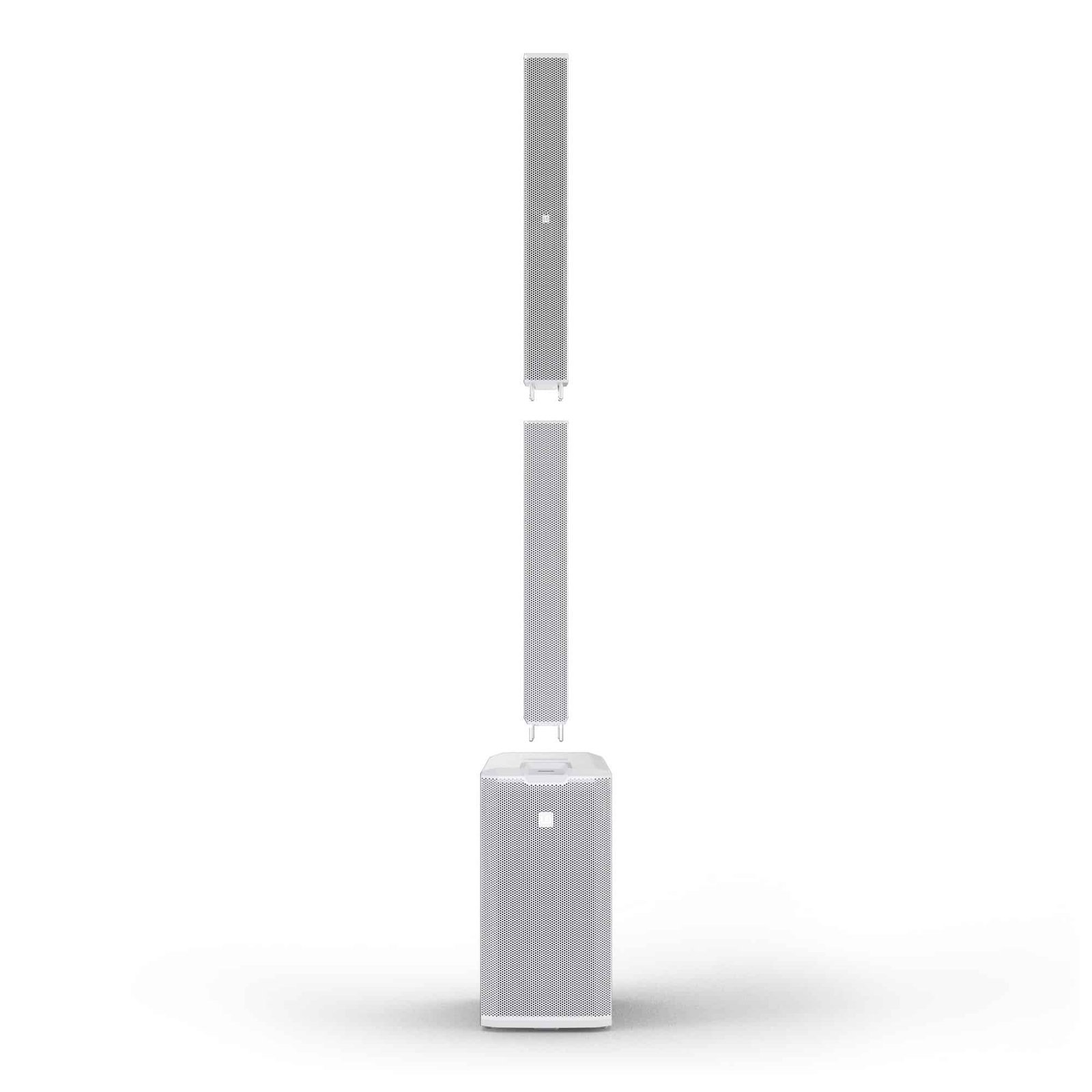 LD System Portable cardioid column PA system, white, with 6ch digital mixer & app control