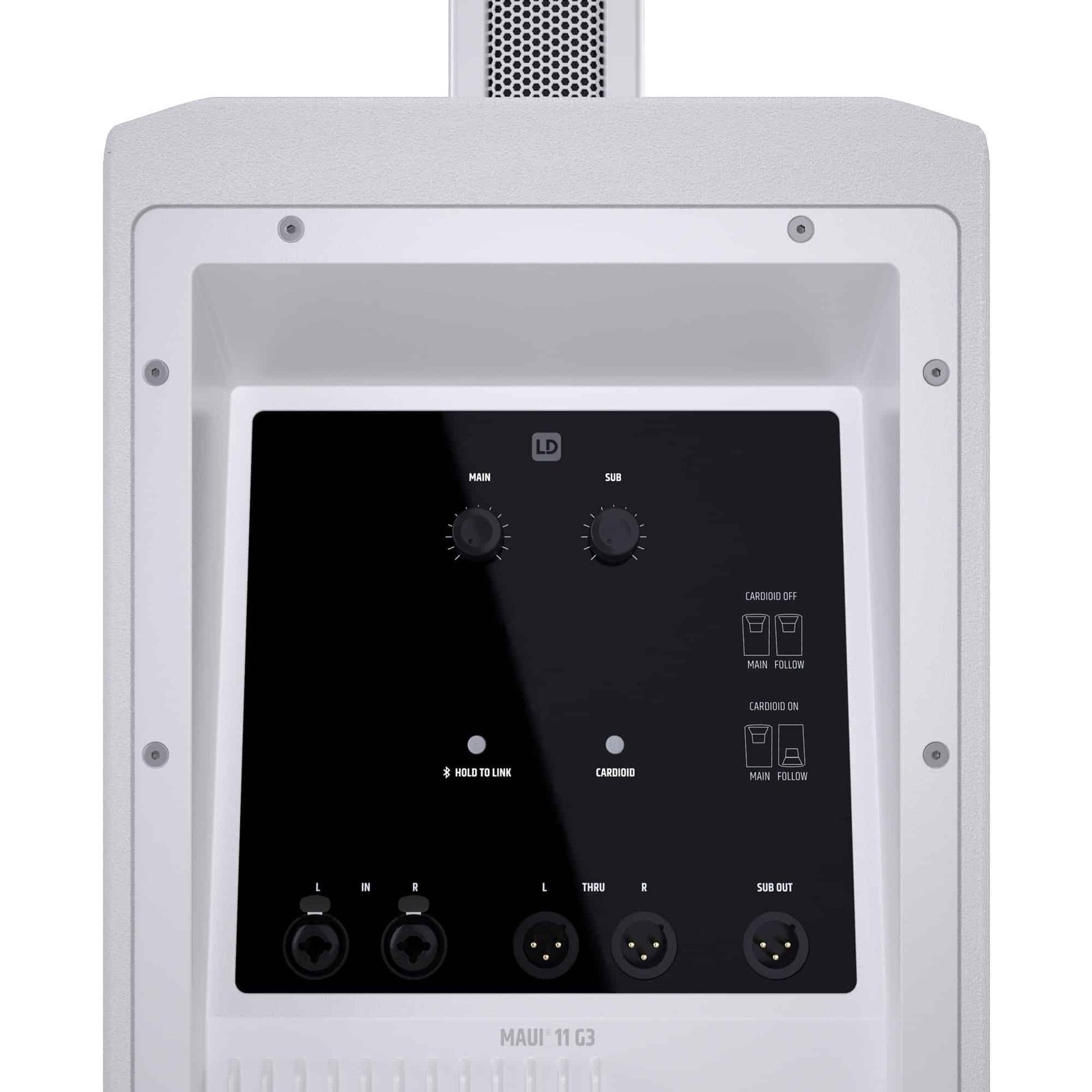 LD System MAUI Portable cardioid column PA system, White