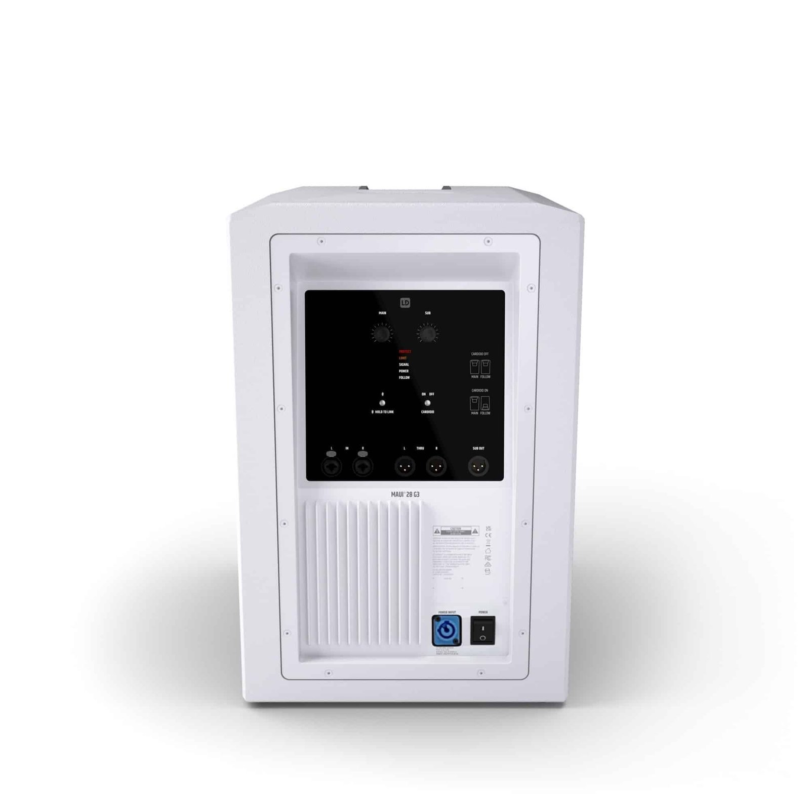 imgi_129_LDMAUI28G3W_20.jpg LD System MAUI? 28 G3 MIX W Compact cardioid column PA system with digital mixer, white