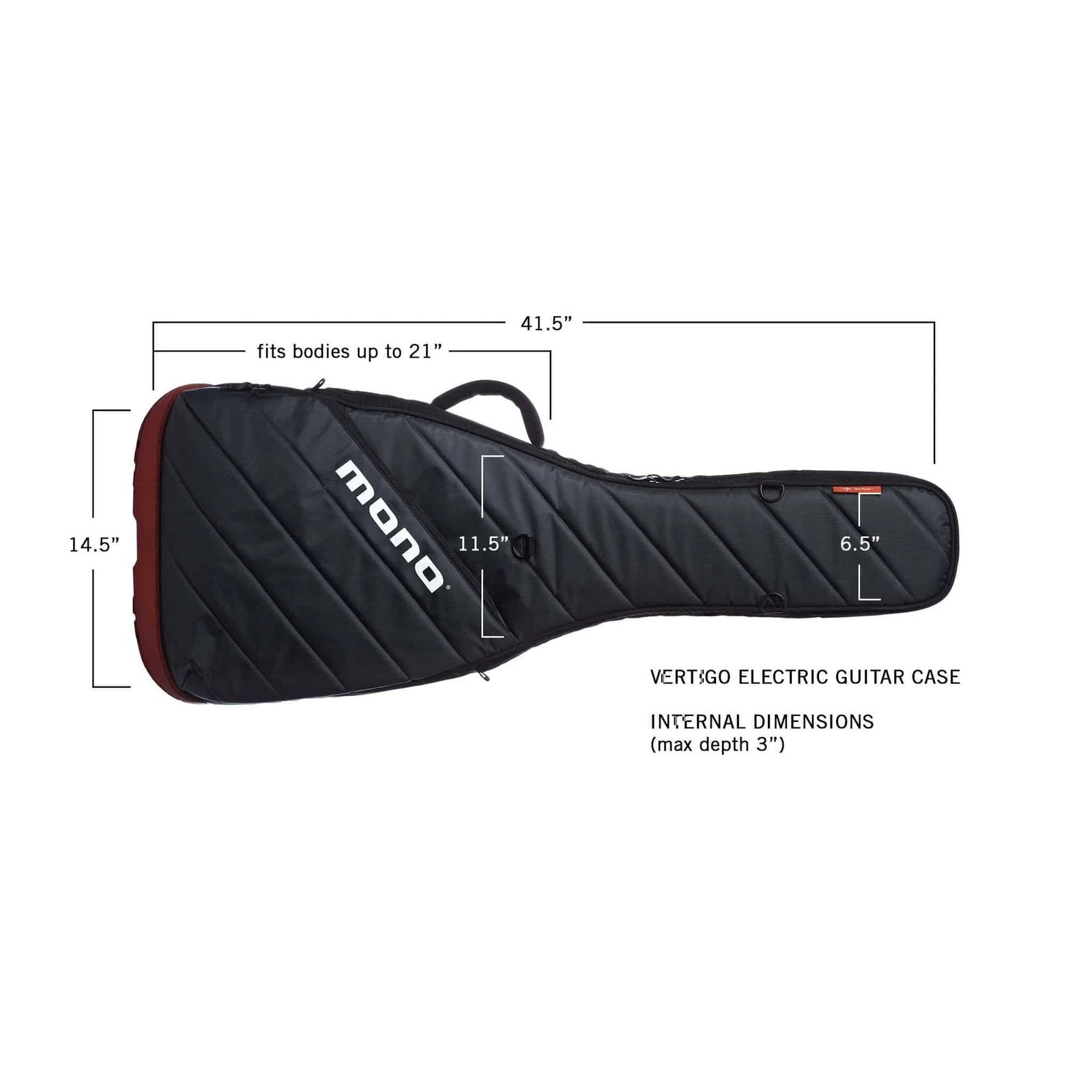 Mono M80-VEG-GRY Vertigo Electric Hybrid Gig Bag - Steel Gray