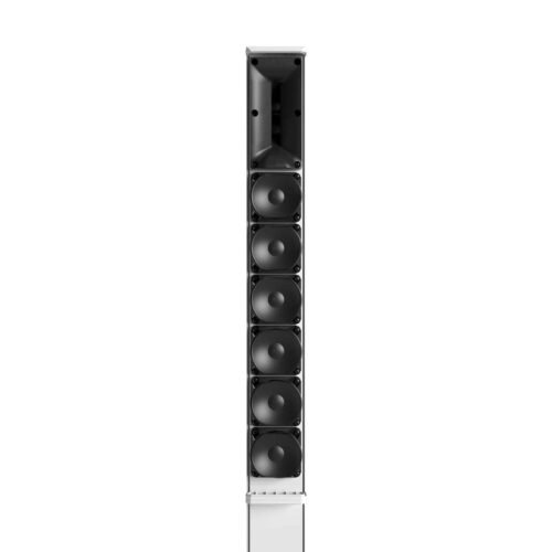 LD System Portable cardioid column PA system, white, with 6ch digital mixer & app control