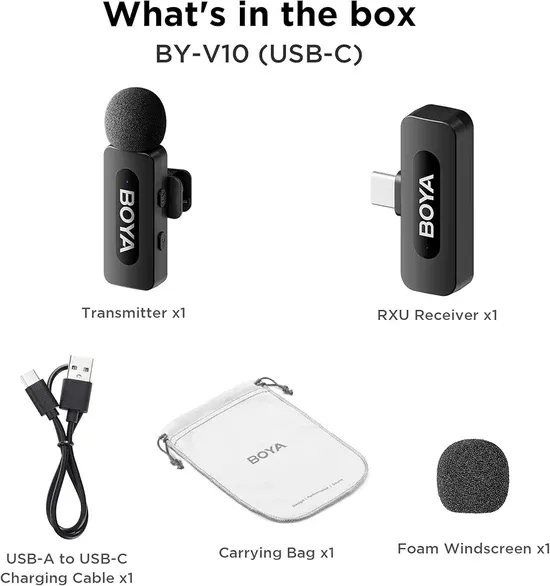 imgi_132_rn-image_picker_lib_temp_4661b108-0f8b-4244-a270-a920959d8a5b.webp Boya By-v10 Wireless Microphone System Clip-on Phone Mic for Type-C Android