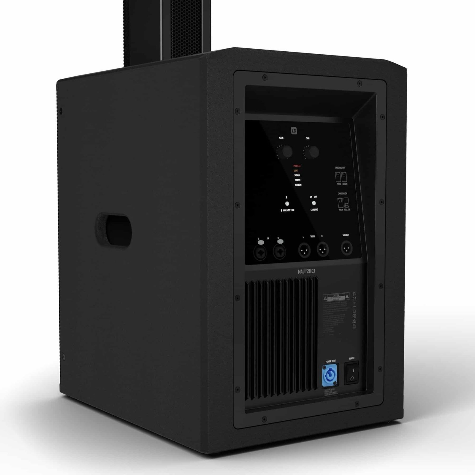 LD System MAUI? 28 G3 Compact cardioid column PA system, black