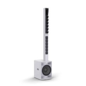 LD System MAUI 28 G3 MIX W Compact cardioid column PA system with digital mixer, white
