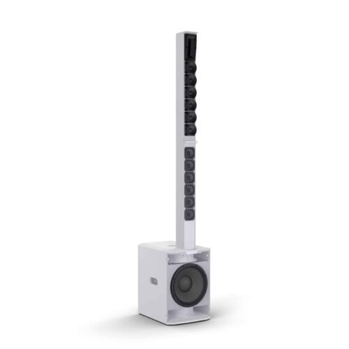 LD System MAUI 28 G3 MIX W Compact cardioid column PA system with digital mixer, white