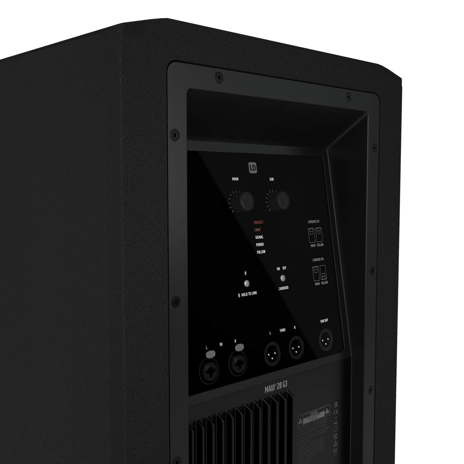 LD System MAUI? 28 G3 Compact cardioid column PA system, black