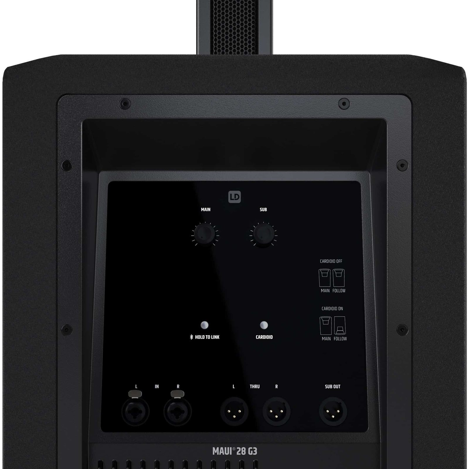 LD System MAUI? 28 G3 Compact cardioid column PA system, black