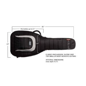 Mono Creators M80-AC-BLK Classic OM/Classical Guitar Case - Black Mono Creators M80-AC-BLK Classic OM/Classical Guitar Case - Black
