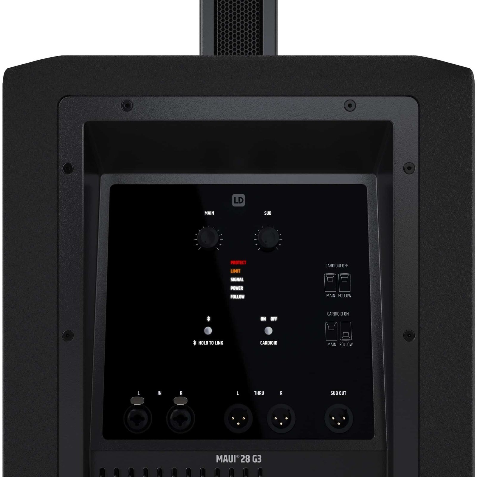 LD System MAUI? 28 G3 Compact cardioid column PA system, black