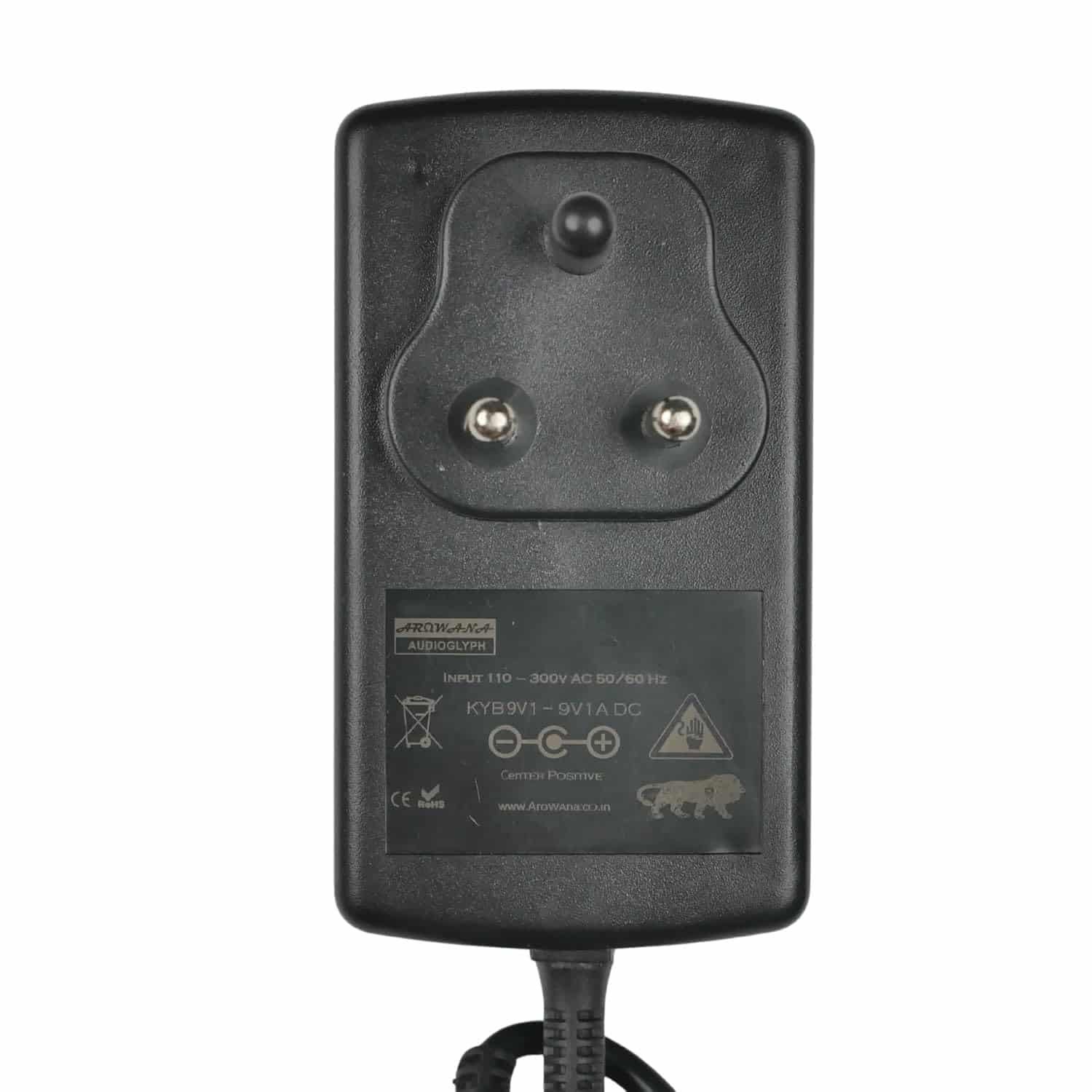Arowana KYB9V1 9V 1 Amp Center Positive Power Supply for Keyboards, Synths, Preamps